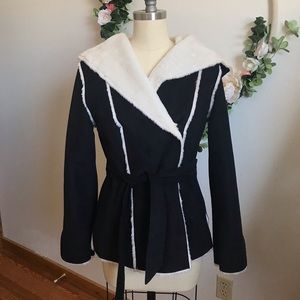 White House Black Market faux suede jacket